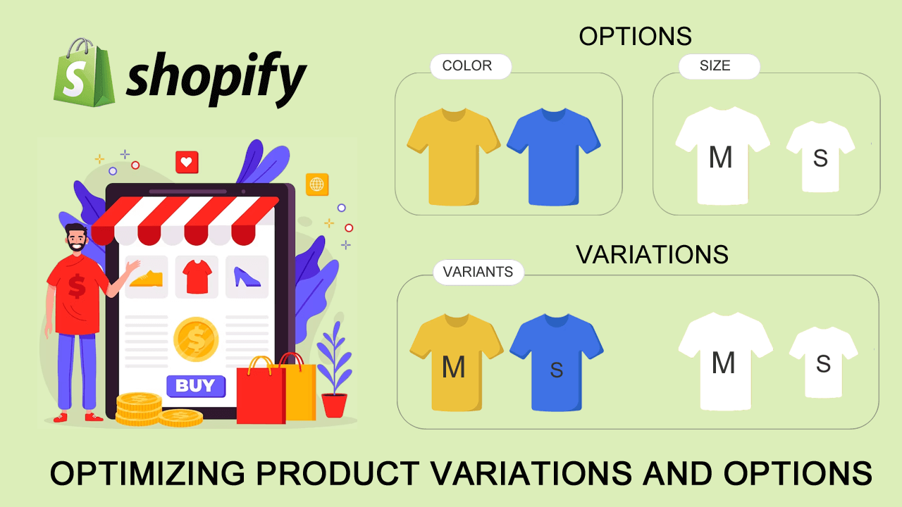 shopify product options and variants
