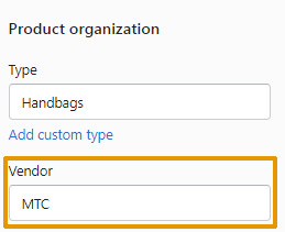 product vendor shopify