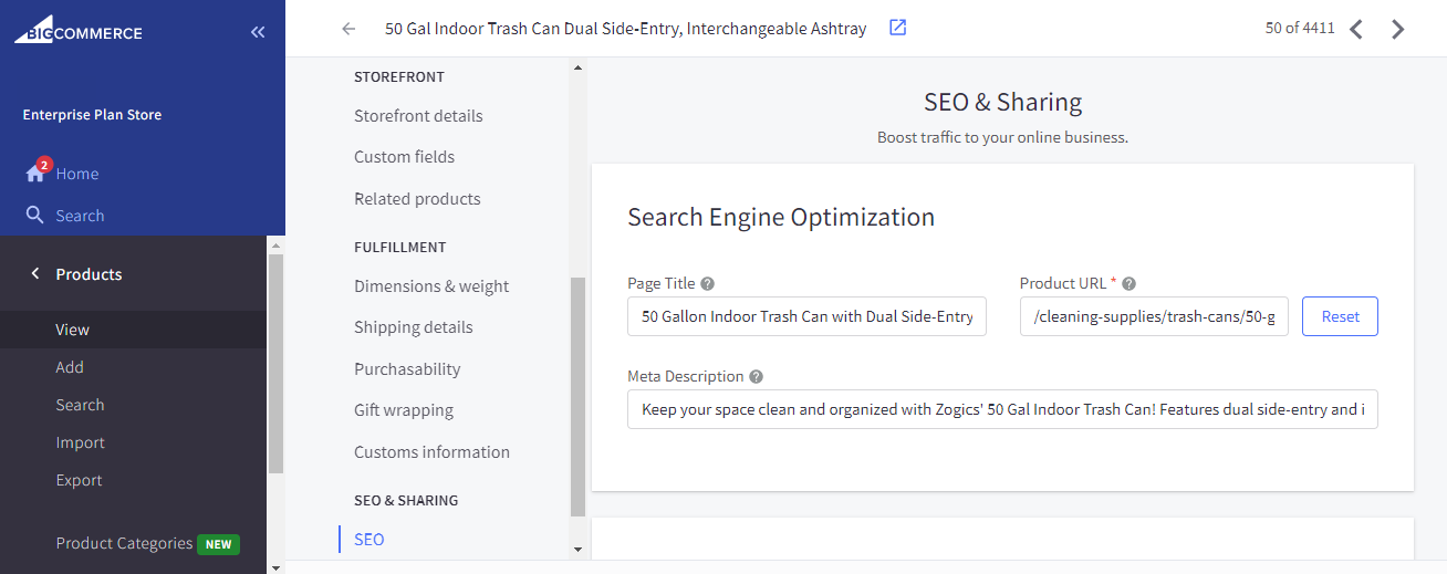 bigcommerce seo optimization